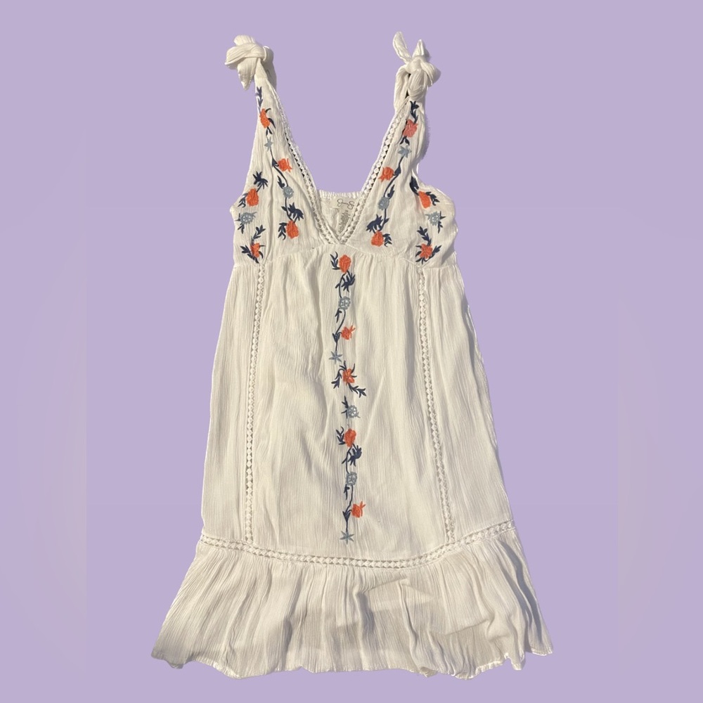 Flower embroidered sundress